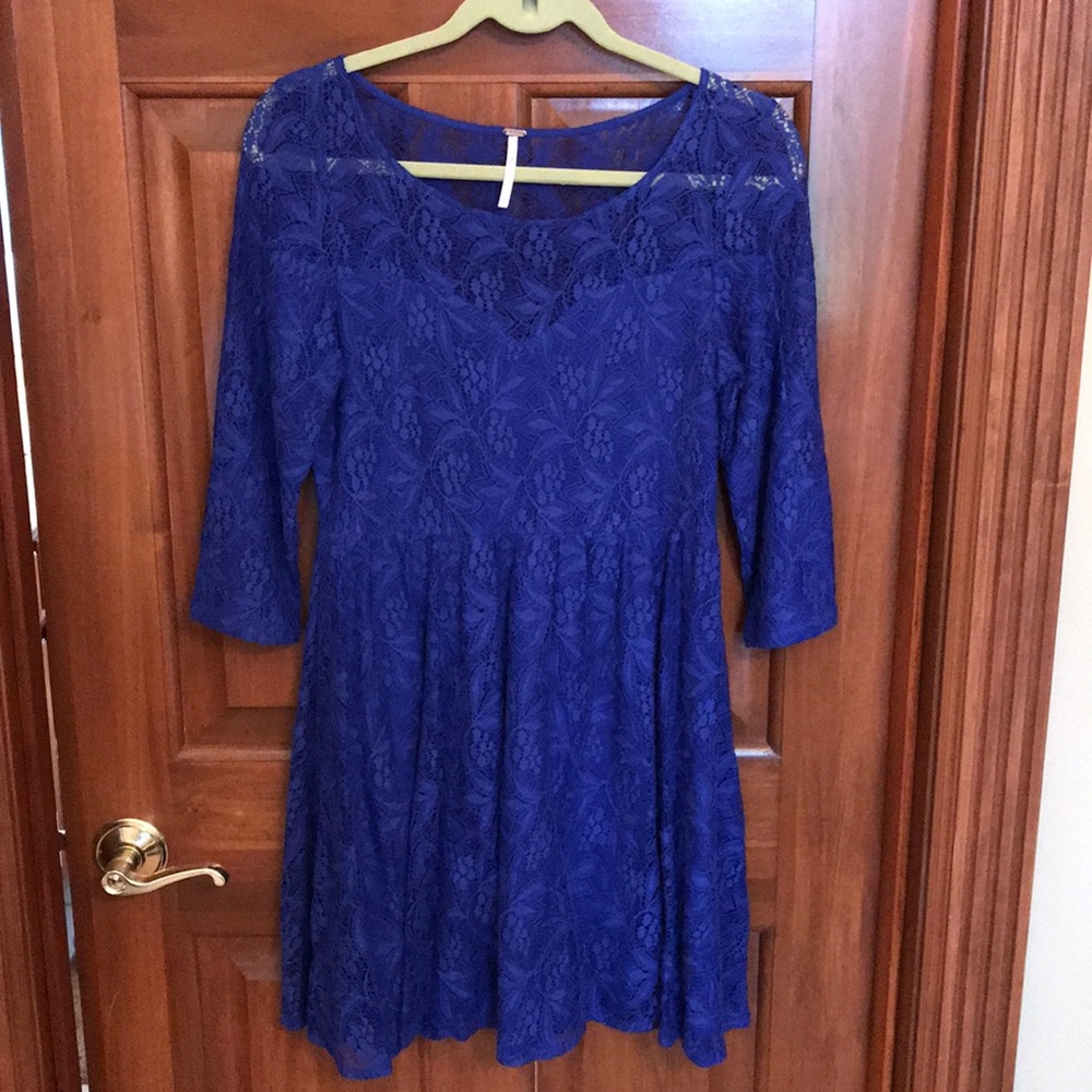 Free People Royal Blue Dress